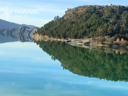 Lac naturel Espagne baignade détente nature Tawari