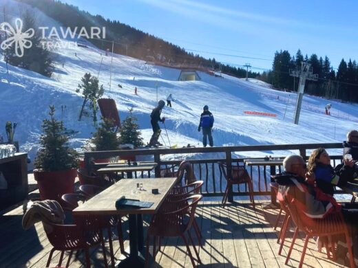 Découverte terroir savoyard montagne Sommet enneigé piste de ski Domaine Les Arcs Tawari