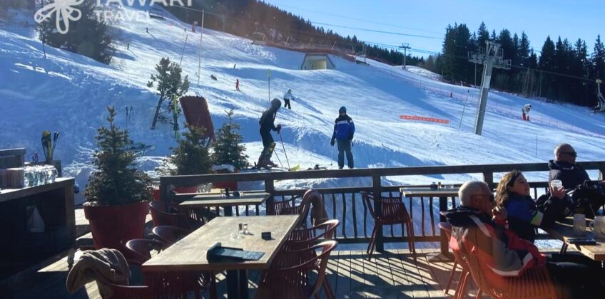 Découverte terroir savoyard montagne Sommet enneigé piste de ski Domaine Les Arcs Tawari