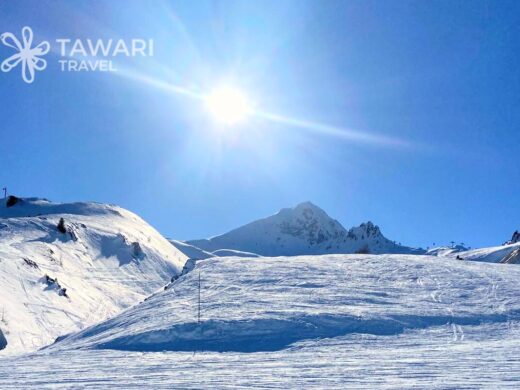 Descente ski naturel domaine Les Arcs sport nature Tawari