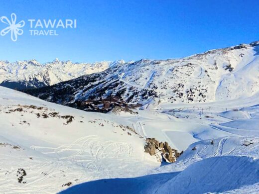 Paysage hivernal Alpes Bourg-Saint-Maurice domaine skiable Les Arcs Tawari