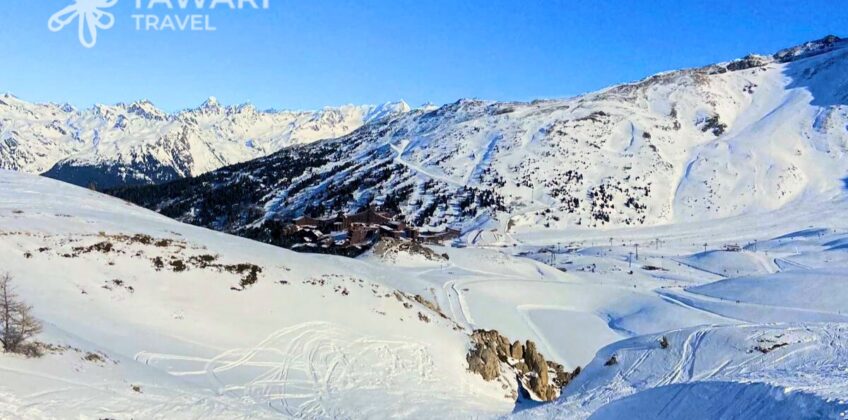 Paysage hivernal Alpes Bourg-Saint-Maurice domaine skiable Les Arcs Tawari